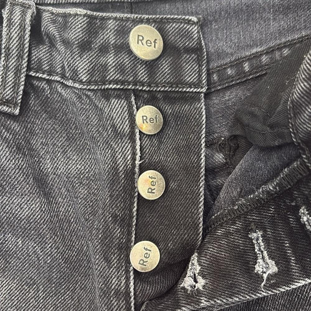 Reformation Brooke Jean Button Up In Pacific - Picture 4 of 5